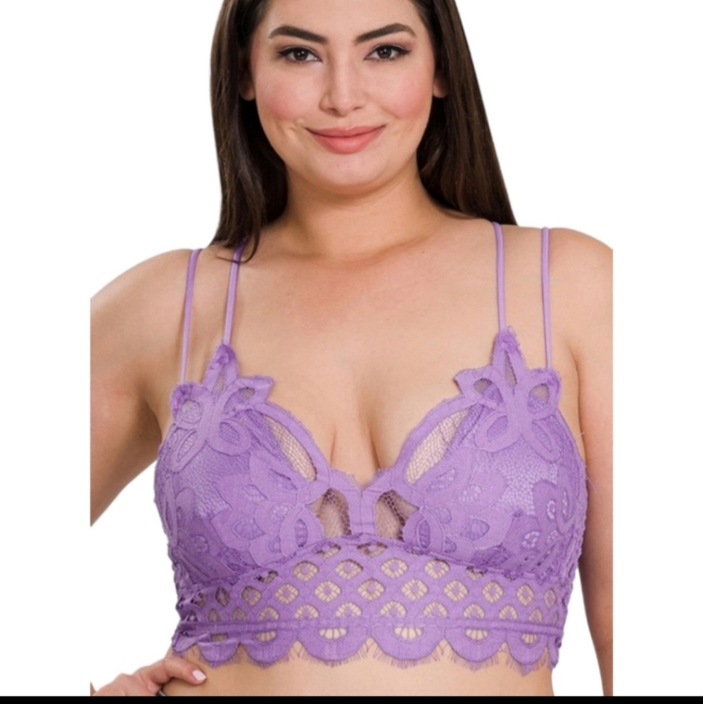 NEW Bra Bralette Plus Size 1X 2X 3X in Lavender from Zenana